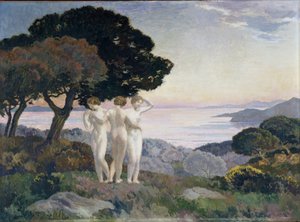 Emile rene Menardin (1861-1930) maalaus Kolme armoa 1900-luku Pakollinen maininta: Kokoelman perusta terveisin de Provence, Marseille