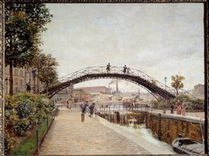 Kanavan pyhimys Martin Pariisissa Firmin Girardin (1838-1921) maalaus 1800-luvun aurinko. 05x0,65 m Pariisi, Carnavalet-museo