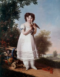 Napoleone Elisa Bacciochin, Piombinon prinsessan (Elisa Bonaparten ja prinssi Felix Bacciochin tytär) (tuleva kreivitär Camerata) muotokuva (1806-1869) Marie Guilhelmine Benoistin (1768-1826) maalaus 1810 Sun. 1,46x1,14 m