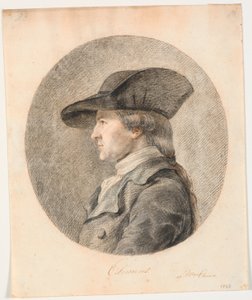 Muotokuva J.F. Clemens. Profiili vasemmalla