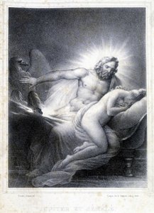 Jupiter ja Semelee. Coupin de Couprien vuonna 1826 tekemä litografia. tekijältä Marie Philippe Coupin de la Couperin