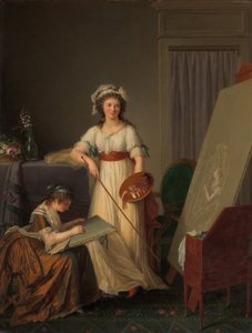 Naisen maalarin ateljeen sisustus, 1789.