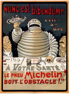 "Nunc est Bibendum" Michelin tekijältä Marius (1867 1946) Rossillon