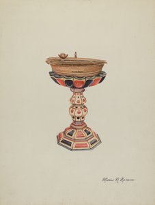 Kastefontti ja -jalusta, c. 1939.