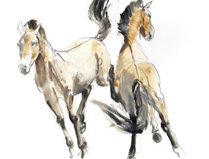 Horsing, 2013 (akvarelli ja pigmentti paperille)
