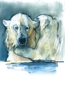 Äiti, 2016, (konté ja pastelli paperille) tekijältä Mark Adlington
