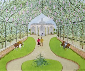 Lilac Arbour (öljy laudalle)