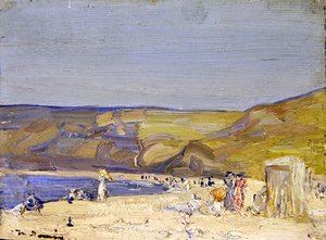 Runswick Bay (öljy paneelille)