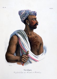 "Pondicherry Puducherryn kastin päällikkö", Intia, 1828