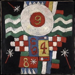 Kokoelma numeroita, kuvioita ja kirjaimia, joita näin minä sodan alussa Berliinissä tekijältä Marsden Hartley