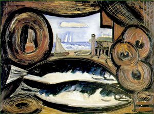 The Fish House, New England, 1934 tekijältä Marsden Hartley