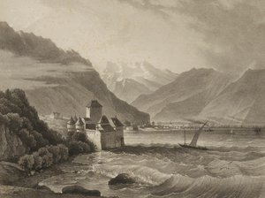 Château de Chillon; näkymä Veveysta tekijältä Martens