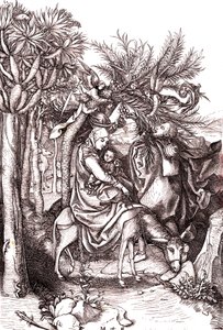 Lento Egyptiin, Pyhä perhe tekijältä Martin (after) Schongauer