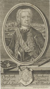 Kreivi Burkhard Christoph von Munnichin muotokuva 1683-1767, noin 1730.