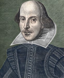 William Shakespearen (1564-1616) muotokuva. tekijältä Martin Droeshout