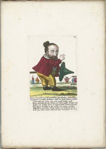 De dwerg Hans Sausakh von Wurstelfeld, noin 1710 Hans Sausakh von Wurstelfeld, kuuluisa hammasluukkuarkkitehti ja korkean Baurn-Schuhlin professori (nimi esineessä) Il Callotto resurcitato tai vastikään kalustettu pieni kaappi (sarjan nimi)