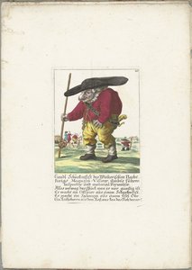 De dwerg Liendl Schnekenfist, noin 1710 Liendl Schnekenfist Wienerisches Nacht-Kings Magazin-Visireristä, Ambts drive-tarkastaja ja materiaalivastaava (nimi esineessä) Il Callotto resurcitato tai vastikään kalustettu pieni kaappi (sarjan nimi) tekijältä Martin Engelbrecht (attributed to)