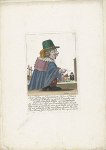 Kääpiö Piters Kahlmüß Wisseller valaanpyytäjänä, n. 1710 Den Edlen ja Vornaemen Heer Piters Kahlmüß Wisseller ja Groot Canzeler Greenlandische Walfis -kirjeenvaihtajasta (otsikko esineessä) Il Callotto resurcitato tai Neu eigerichts Zwerchen C tekijältä Martin Engelbrecht (attributed to)