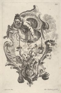 Sconce Representing Winter, Sconce Representing the 4 Year Sides, noin 1730-56. tekijältä Martin Engelbrecht