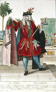 Räätäli, noin 1735 (värikaiverrus) tekijältä Martin Engelbrecht