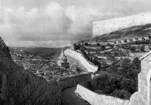 Juutalaisten hautauspaikat lähellä Jerusalemin muuria, 1937 tekijältä Martin Hurlimann