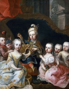 Muotokuva Joseph II:sta lapsena veljiensä kanssa (Wien tekijältä Martin II Mytens or Meytens