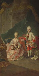 Itävallan keisarinna Maria Teresan (1717-80) Leopoldin (1747-92) (myöhemmin keisari Leopold II) ja hänen sisarensa prinsessa Maria Christinen (Albin perustajan Albert Sachsen-Teschenin myöhempi vaimo) kaksi lasta
