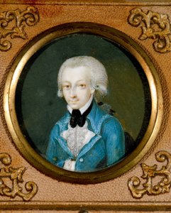 Itävalta, Itävaltalaisen säveltäjän Wolfgang Amadeus Mozartin (1756 - 1791) muotokuva, noin 1773 (pienoiskuva norsunluulle).