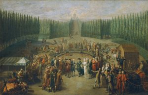 Concordia-temppelin peruskiven laskeminen Laxenburgissa