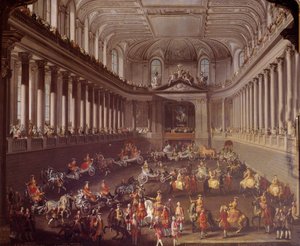 Wienin espanjalaisen maneesin karuselli juhlistaa Ranskan tappiota Prahassa vuonna 1763. Itävallan Marie Therese (1717-1780) on edustettuna valkoisella hevosella Martin Meytensin koulun (1695-1770) maalaus 1700-luvun Wienissä. Kunsthistorische Mus