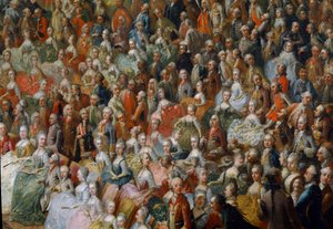 Itävallan keisarinna Maria Teresan, tulevan keisarin Joseph II:n ja hänen vaimonsa Isabellan Parman kunniaksi pidetty juhla 10.10.1760. Yksityiskohta