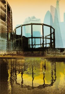 Broadway Gas Tower, 2013 (silkkipaino)