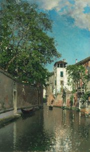 Venetsian kanava, n. 1880 (öljy kankaalle) tekijältä Martín Rico y Ortega