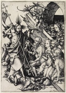 Kristus Limbossa, n. 1480 tekijältä Martin Schongauer