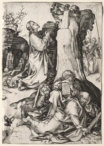 Kristus Öljymäellä. tekijältä Martin Schongauer