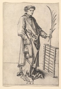 Saint Lawrence, n. 1435-1491. tekijältä Martin Schongauer
