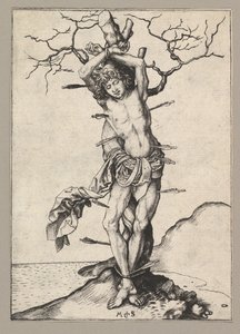 Saint Sebastian, n. 1435-1491. tekijältä Martin Schongauer