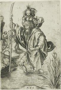 Pyhä Kristofer tekijältä Martin Schongauer