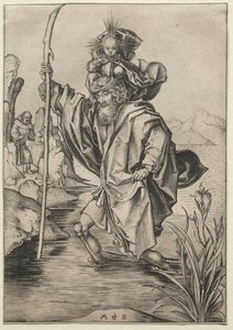 Pyhä Kristofer. tekijältä Martin Schongauer