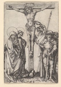 Ristiinnaulitseminen, n. 1435-1491. tekijältä Martin Schongauer