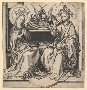 The Enthronement of the Virgin, n. 1435-1491. tekijältä Martin Schongauer