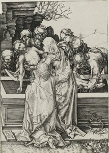 Hautaus, 1400-luvun loppu tekijältä Martin Schongauer