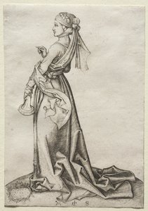 Ensimmäinen typeristä neitsyistä. tekijältä Martin Schongauer