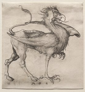 Griffin, 1400-luku. tekijältä Martin Schongauer