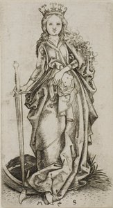 Pieni Pyhä Katariina tekijältä Martin Schongauer