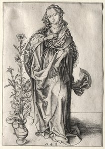 Ilmoituksen neitsyt. tekijältä Martin Schongauer