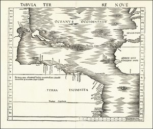 1513 Tabula Terre Nine tekijältä Martin Waldseemuller