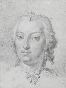 Martin van Meytenin Maria Teresia 1741 Piirustus