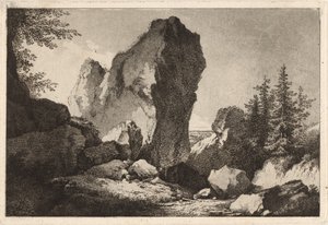 Vuoristomaisema kalliopaljastumalla