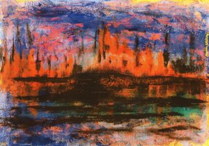 Skyline Wasserspiegelungen am Abend tekijältä Martina Konitzky